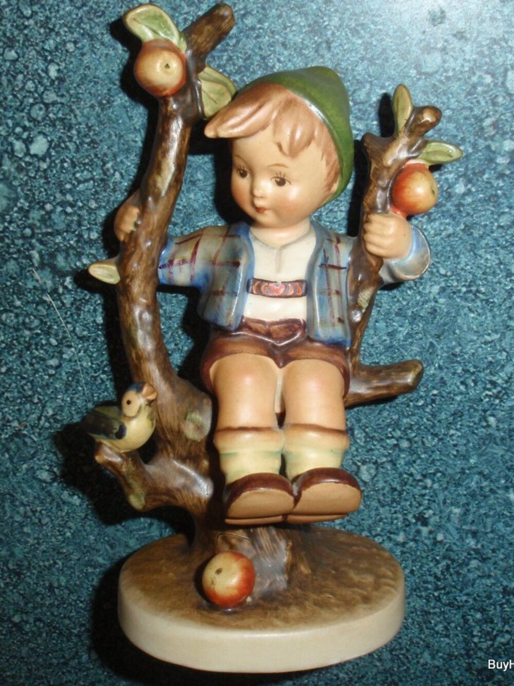 1950s Apple Tree Boy Geobel Hummel Figurine #142/1 TMK2 FULL BEE Christmas Gift!